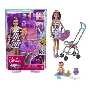Barbie Skipper Babysitters Inc. Doll & Stroller Playset, for 3 Years & Up.